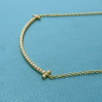 Tiffany & Co T-smile Diamond Necklace /small