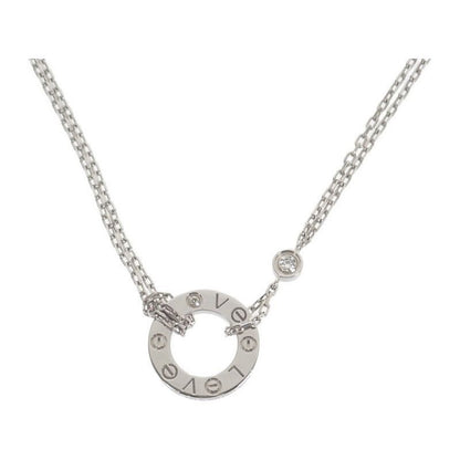 Cartier Love Circle Necklace 18Kwhite Gold Diamond