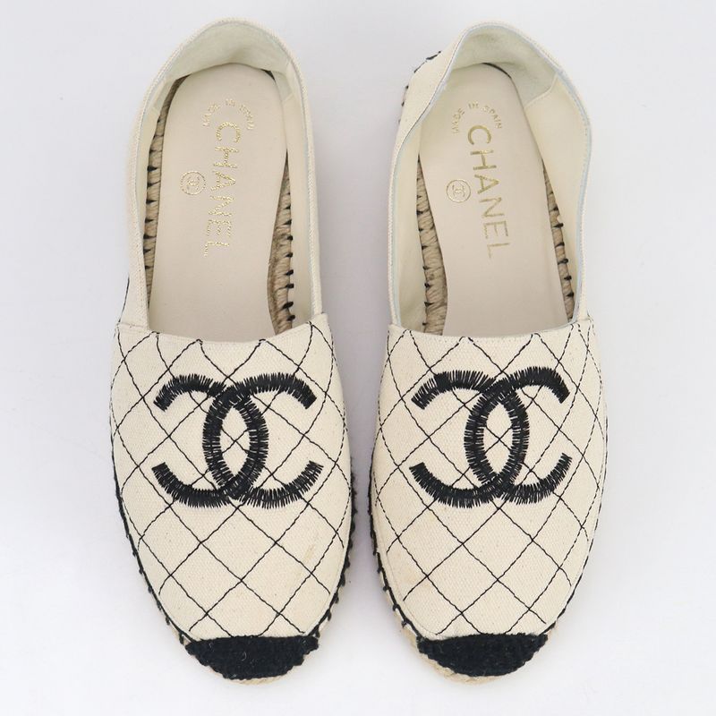 Chanel Espadrille Coco Marc Espadrille Canvas Scuff Deuce