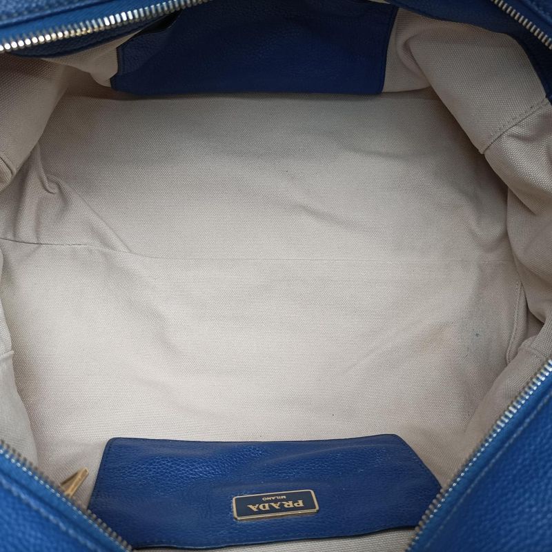 Prada Vitello Grain Blue Leather Bn2767158