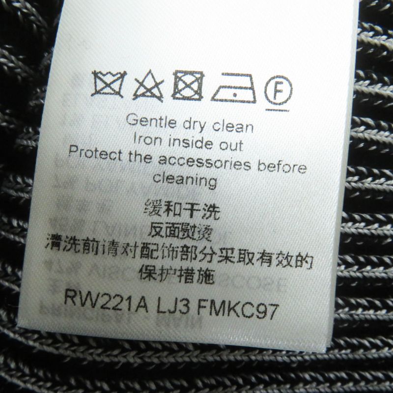 Louis Vuitton 22SS Trumpet Sleeve Cardigan Black Gray M With Box Made In Italy