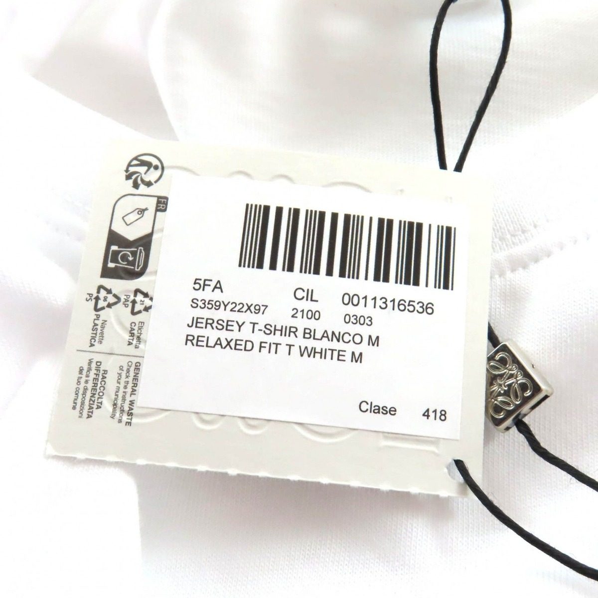 Loewe Cotton Anagram Flower Embroidery Crew Neck Short Sleeve T-Shirt White — view 11