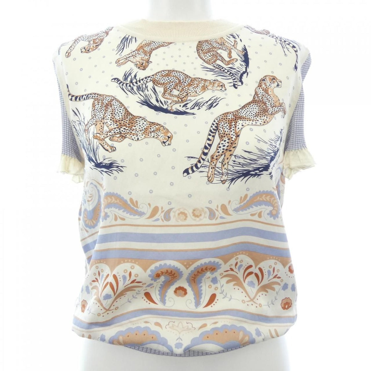Hermes Guepards ET Palmettes Twill Laine Knit
