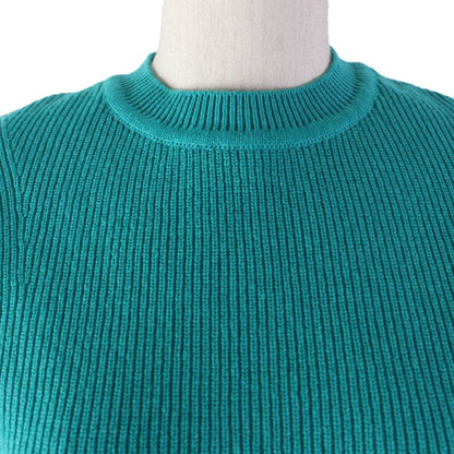 Hermes 2024 100% Cashmere Short Sleeves Short-sleeved Knit Green Tone 36 Made