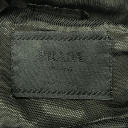 Prada Vintage Nylon Padded Half Coat Jacket Black S
