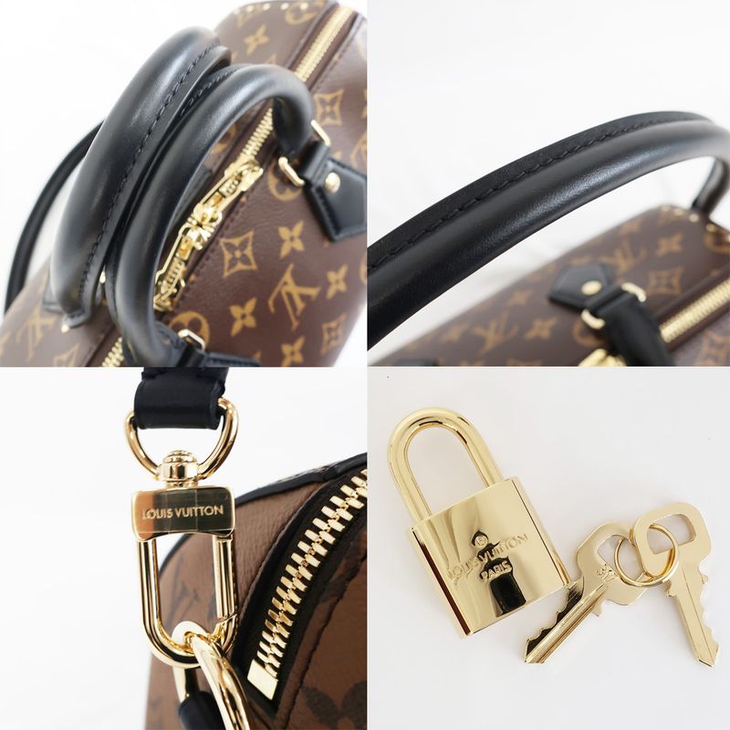 White Louis Vuitton Speedy Trunk 25 Monogram M26181 Handbag Shoulder - Mini