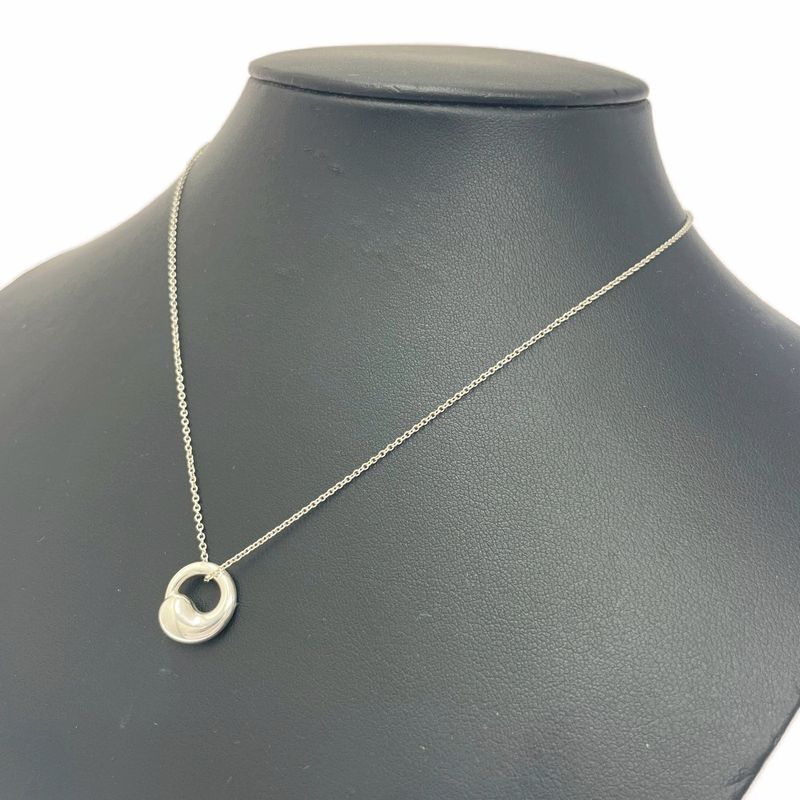 Tiffany & Co Silver Elsa Peretti Eternal Circle Necklace 4.0g 925 Engraved