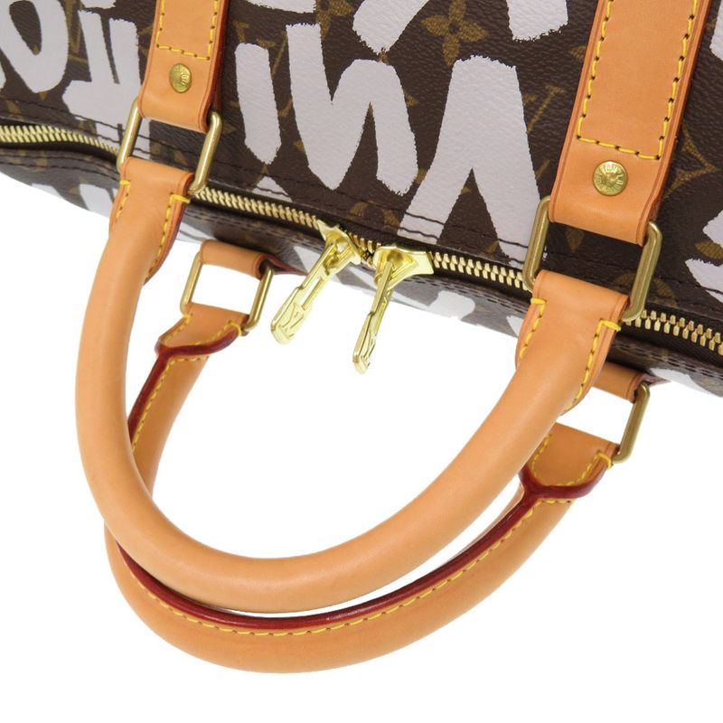 Louis Vuitton Keepall 50 Monogram Graffiti White M92197 Boston Bag LV 1608