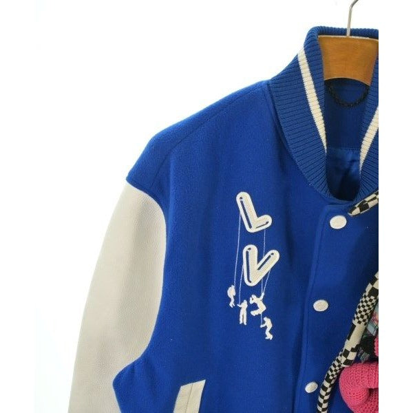 Louis Vuitton Jacket Wool Leather Blue White — view 4