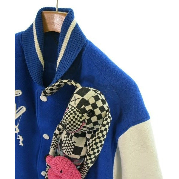 Louis Vuitton Jacket Wool Leather Blue White — view 5