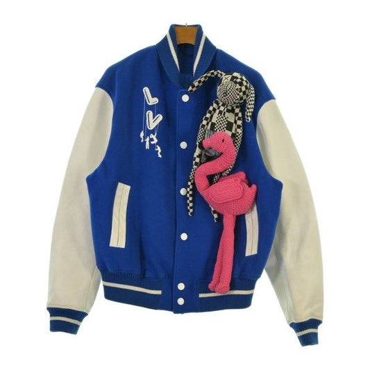 Louis Vuitton Jacket Wool Leather Blue White