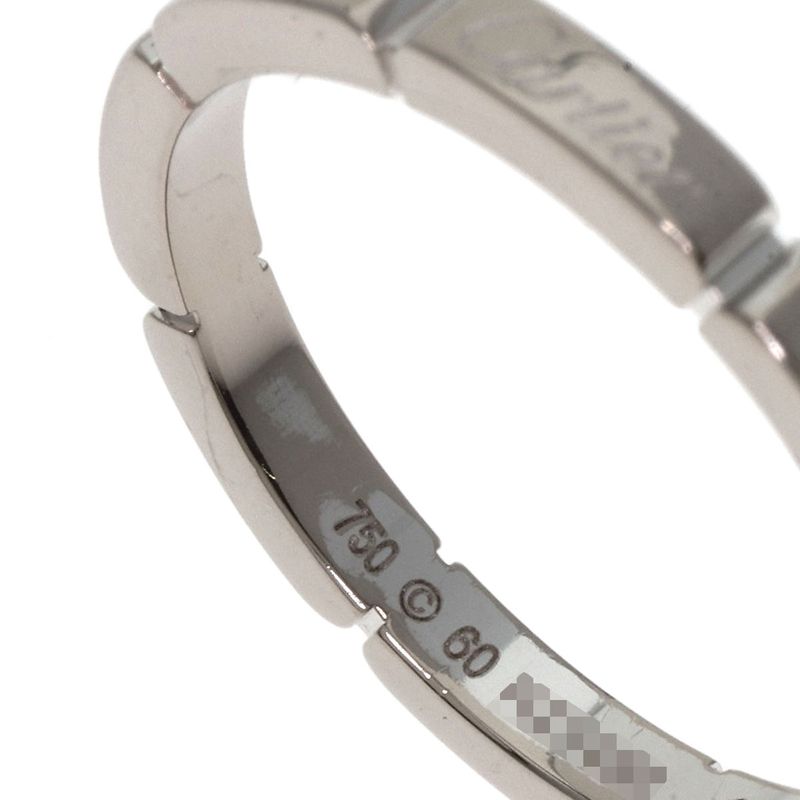 Cartier Maillon Panthère #60 Ring 18K White Gold Unisex