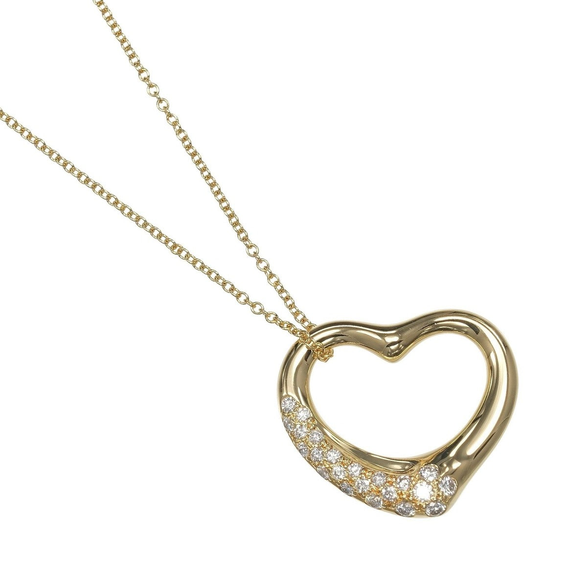 Tiffany & Co. Open Heart 18K Yellow Gold Diamond