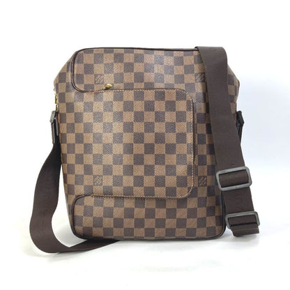 Louis Vuitton Shoulder Bag Olaf MM N41441 Damier Canvas Ebène Brown