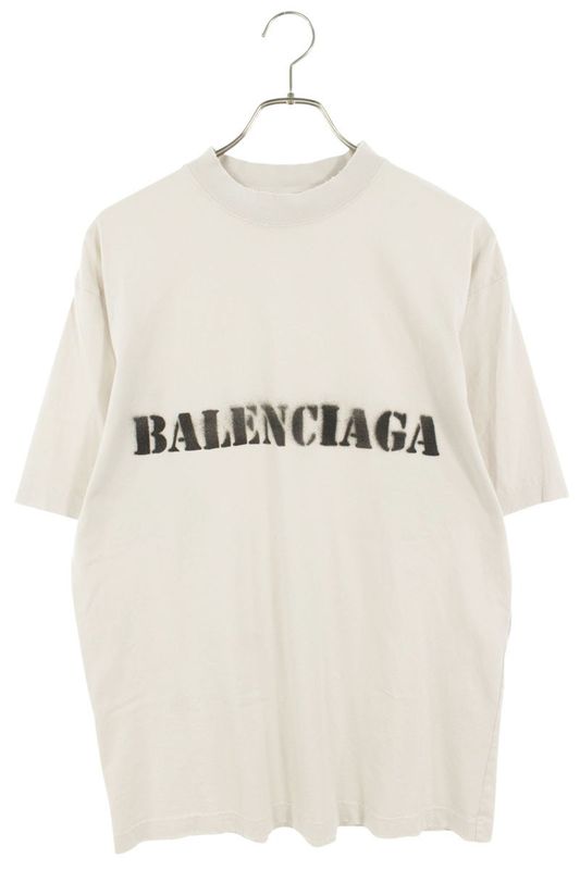 Balenciaga 764235 Tqva3 Stencil Type Damaged Oversized T-shirt Men's XXS