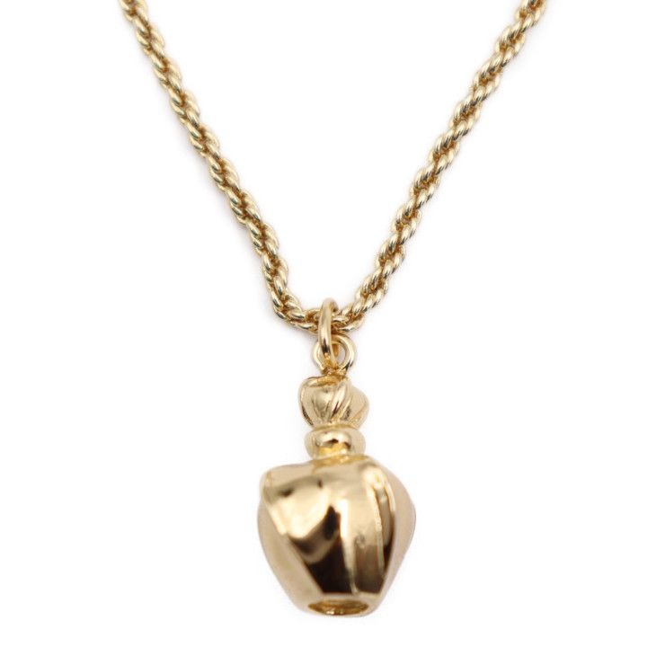 Christian Dior Poison Necklace Metal Gold Pendant Perfume Bottle GP