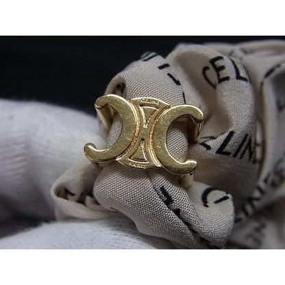 Celine Macadam Reille Silk Scrunchie Hair Tie Light Beige — view 3