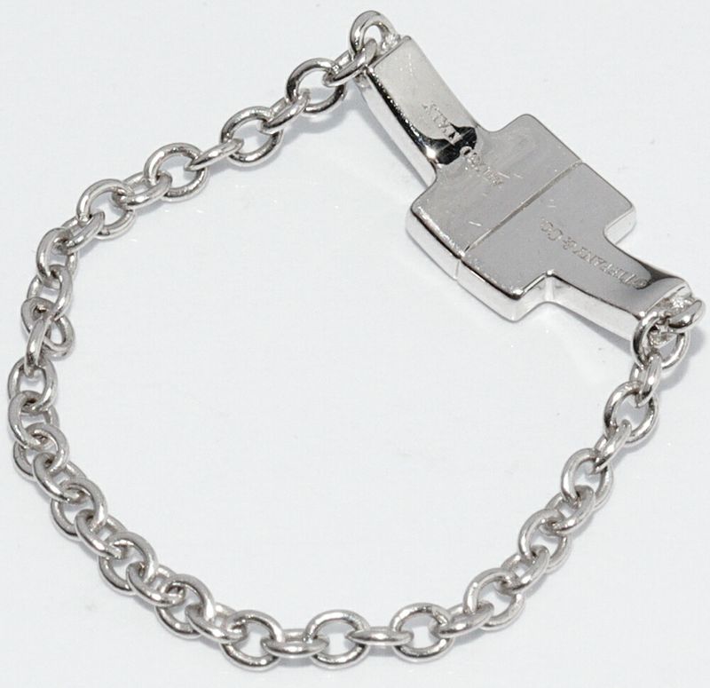 Tiffany & Co Ring 18K White Gold Diamond 12P TTWO Chain Ring