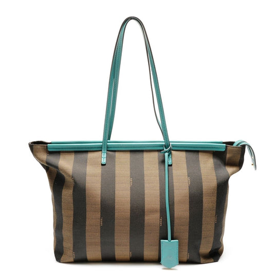 Fendi Shoulder Bag Pecan Canvas Leather