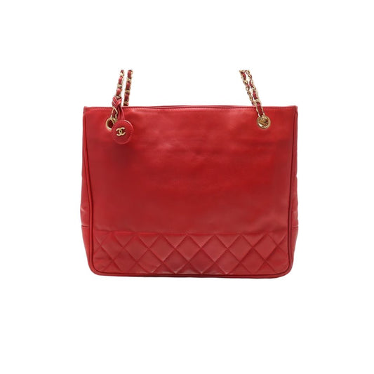 Chanel Lambskin Chain Tote Shoulder