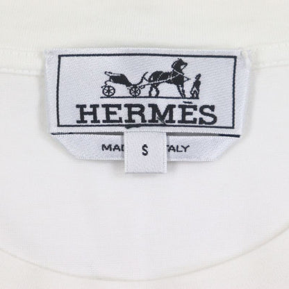 Hermes 100% Cotton Dragon Print Crew Neck Short Sleeve Short Sleeve T-shirt
