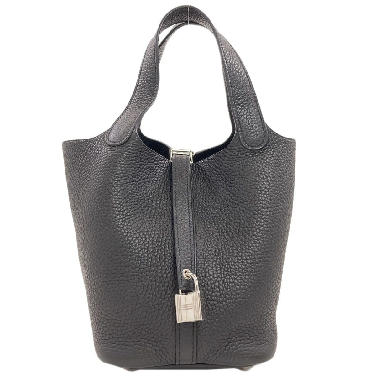 Hermes Picotin Lock PM Silver Handbag Taurillon