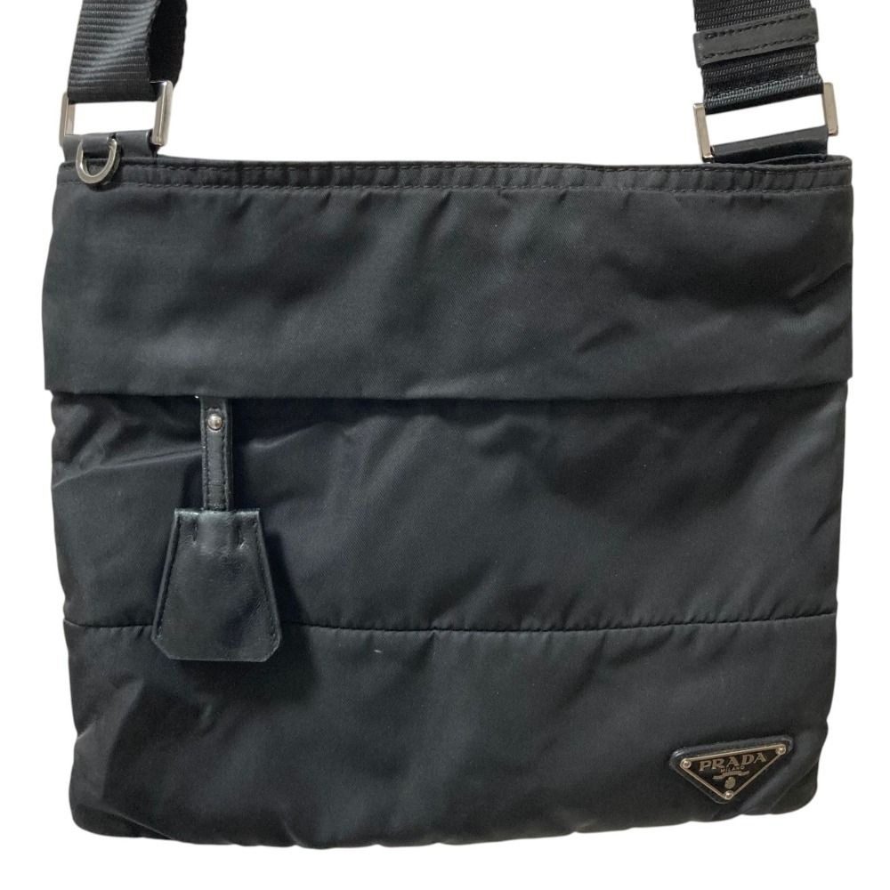 Prada Triangle Logo Shoulder Bag Black