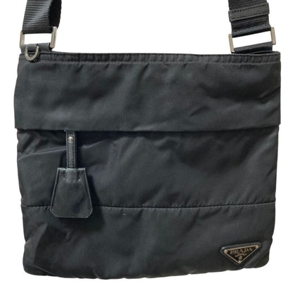 Prada Triangle Logo Shoulder Bag Black