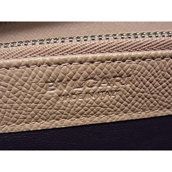 Bvlgari Wallet Round Zipper Long 36935 Pink Leather — view 2