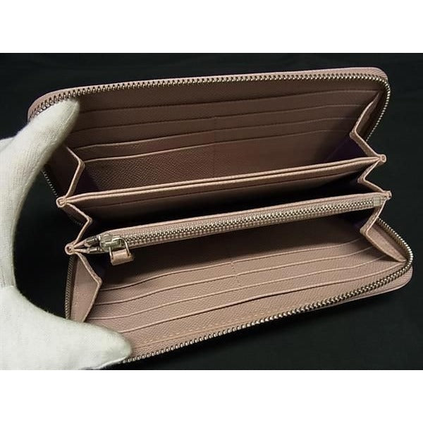 Bvlgari Wallet Round Zipper Long 36935 Pink Leather — view 4