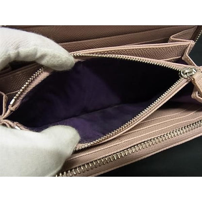 Bvlgari Wallet Round Zipper Long 36935 Pink Leather — view 5