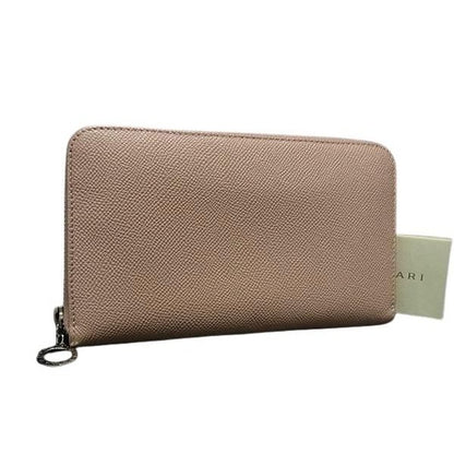 Bvlgari Wallet Round Zipper Long 36935 Pink Leather