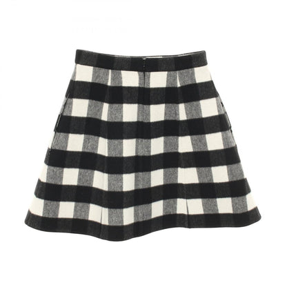 Louis Vuitton Skirt Checkered Black White Wool Cashmere — view 2