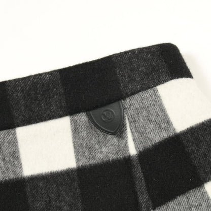 Louis Vuitton Skirt Checkered Black White Wool Cashmere — view 6