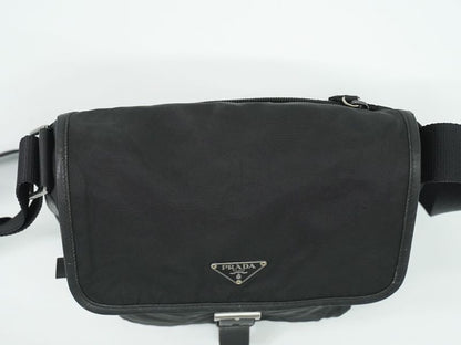 Authentic Prada Nylon Shoulder Bag Pochette Black Bag Pre-owned [follow-up