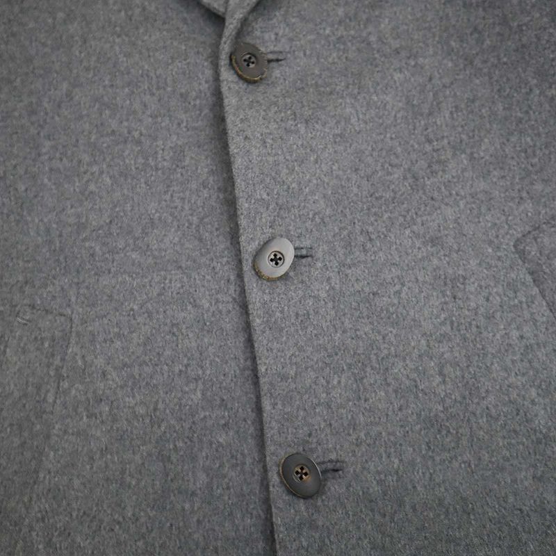 Louis Vuitton Mouton Boa Collar Wool Cashmere Coat H8c10euw3 Gray 46