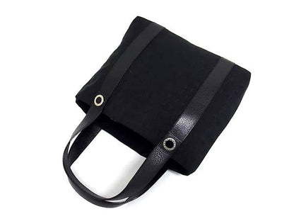 Bvlgari Logomania Canvas With Pouch Handbag Tote Women Men Black Fr4961