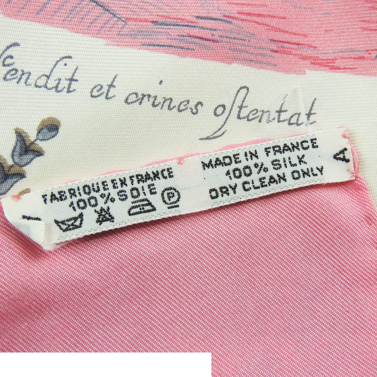 Hermes Carre 90 Courbettes et Cabrioles Silk Scarf Pink White Multicolor — view 5