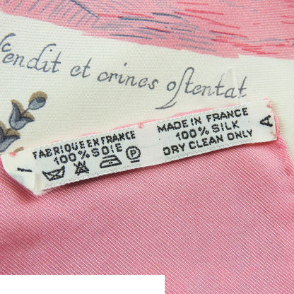 Hermes Carre 90 Courbettes et Cabrioles Silk Scarf Pink White Multicolor — view 5