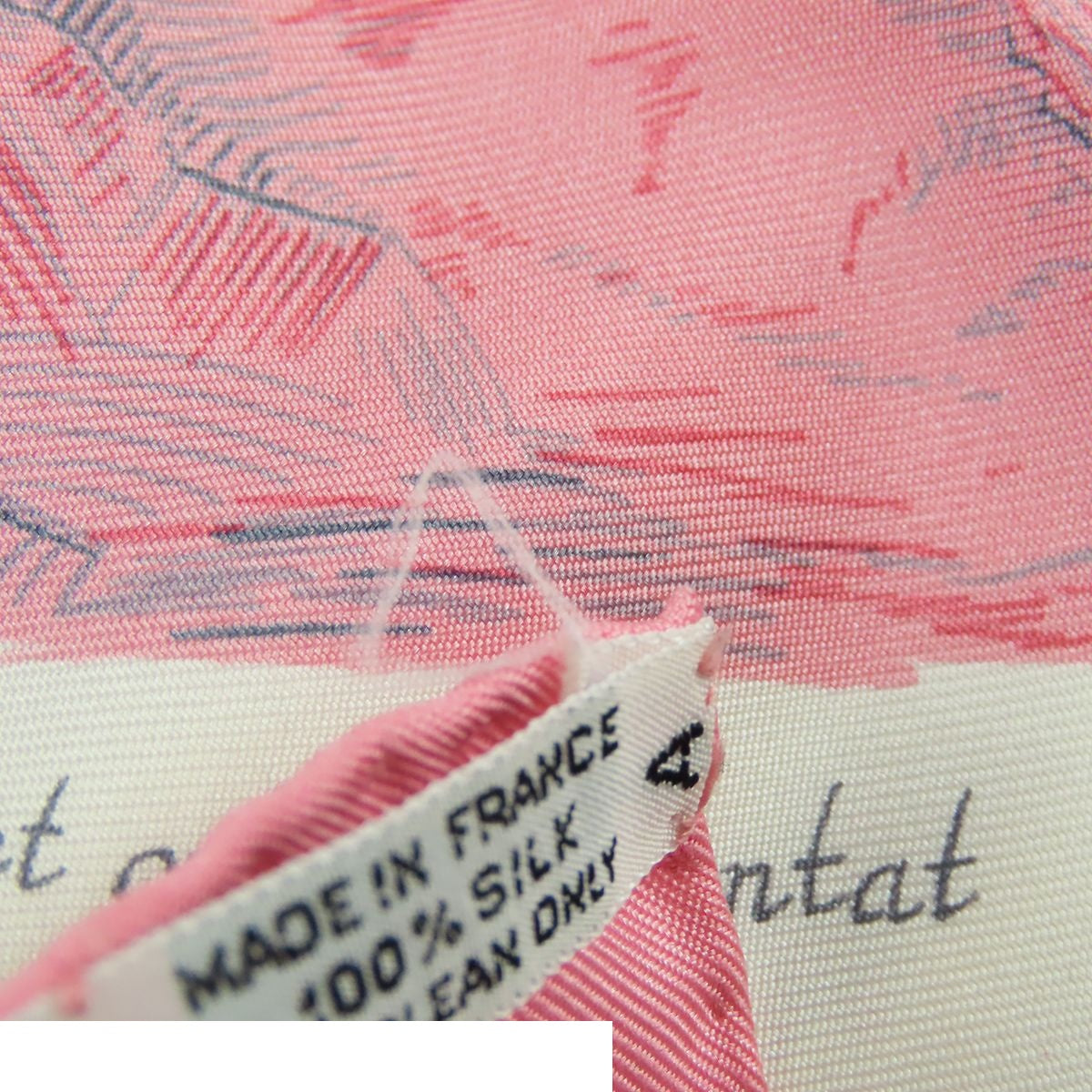 Hermes Carre 90 Courbettes et Cabrioles Silk Scarf Pink White Multicolor — view 6