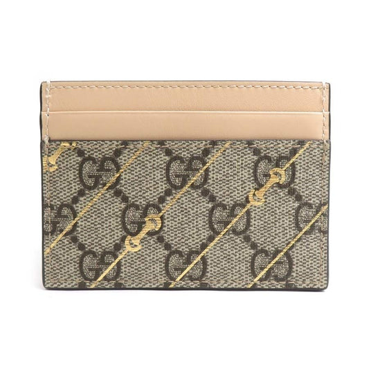 Gucci Card Case Leather Canvas