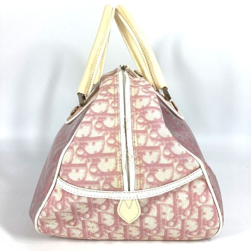 DIOR Handbag Trotter Logo Vinyl Pink