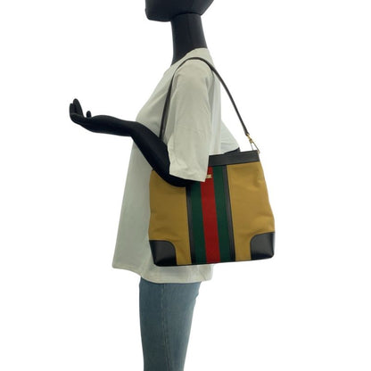 Gucci Sherry Line Beige Brown Gold Hardware Canvas/leather 001 4231 Shoulder