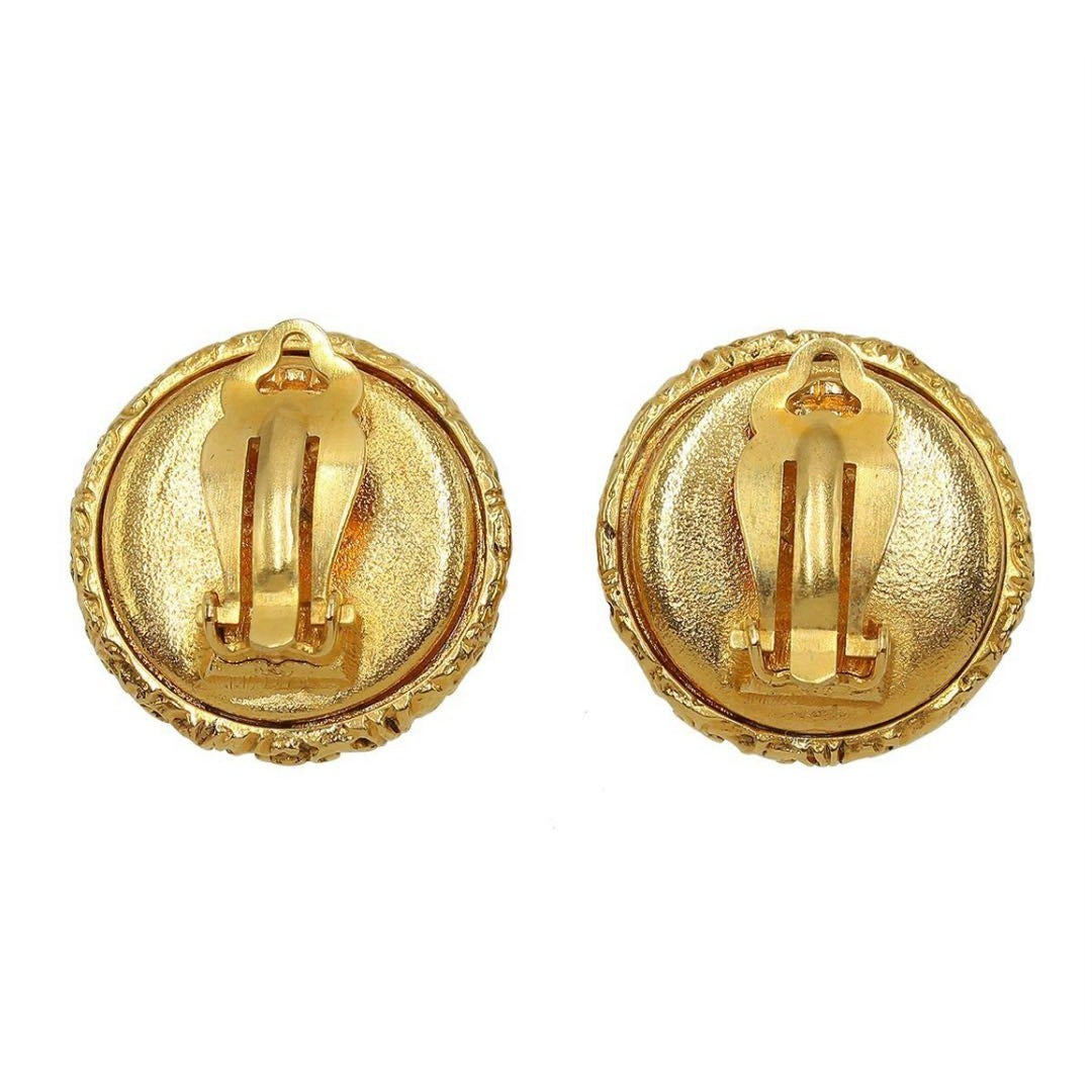 Chanel Coco Mark Round Earrings — view 4
