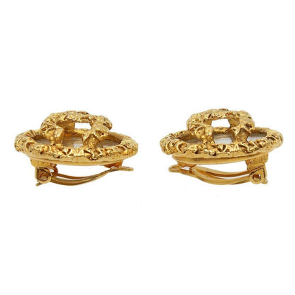 Chanel Coco Mark Round Earrings — view 5