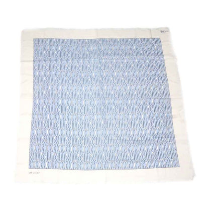 Dior Shawl Logo Light Blue Ivory Wool Cashmere Silk Large Shawl Fringe