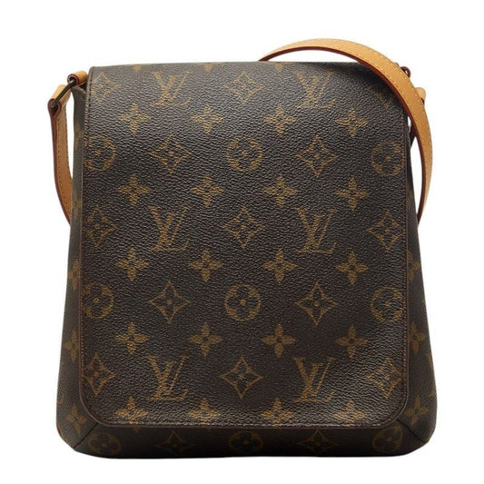 Louis Vuitton Monogram Musette Salsa Long Crossbody Shoulder Bag Brown Leather