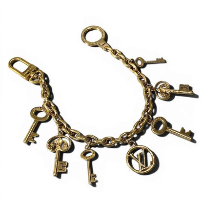 Louis Vuitton Bijou Sac Key Chain Charm Gold Metal Key Holder