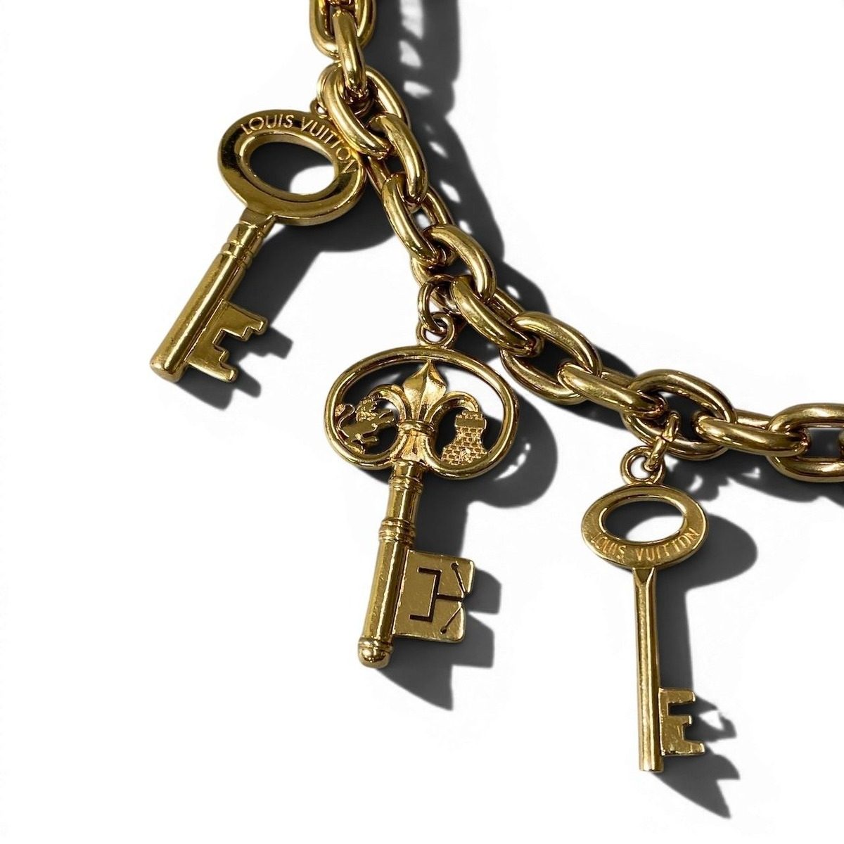 Louis Vuitton Bijou Sac Key Chain Charm Gold Metal Key Holder — view 2