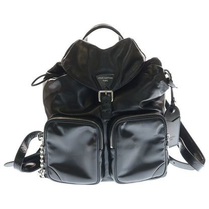Louis Vuitton Montsouris Cargo Backpack LV Night Calf Leather Black